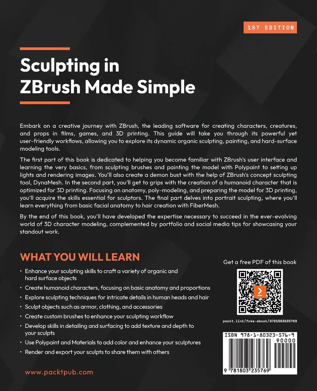 Rückseite: 9781803235769 | Sculpting in ZBrush Made Simple | Lukas Kutschera | Taschenbuch | 2024
