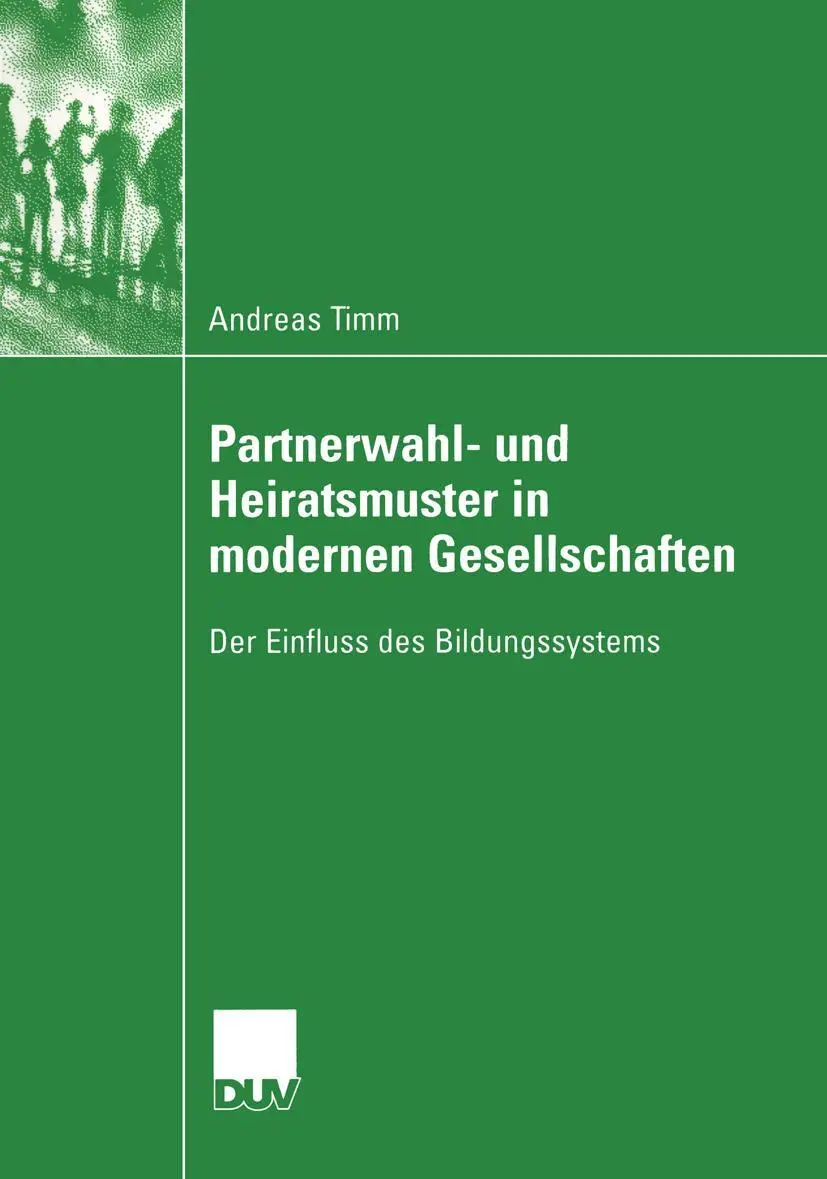 Cover: 9783824445769 | Partnerwahl- und Heiratsmuster in modernen Gesellschaften | Timm | xvi