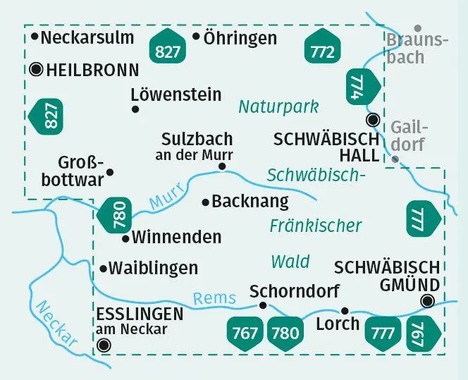Bild: 9783991215769 | KOMPASS Wanderkarte 773 Naturpark Schwäbisch-Fränkischer Wald 1:40.000