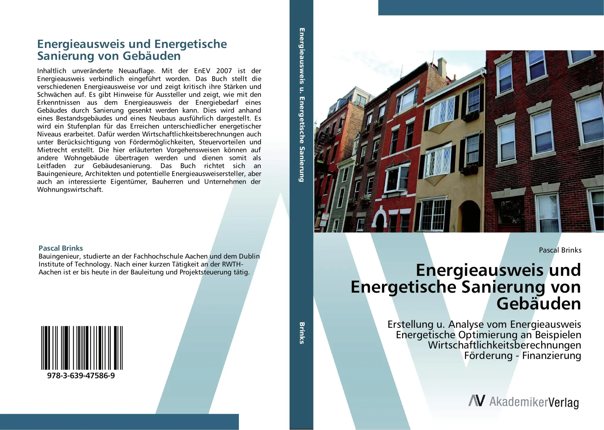 Cover: 9783639475869 | Energieausweis und Energetische Sanierung von Gebäuden | Pascal Brinks