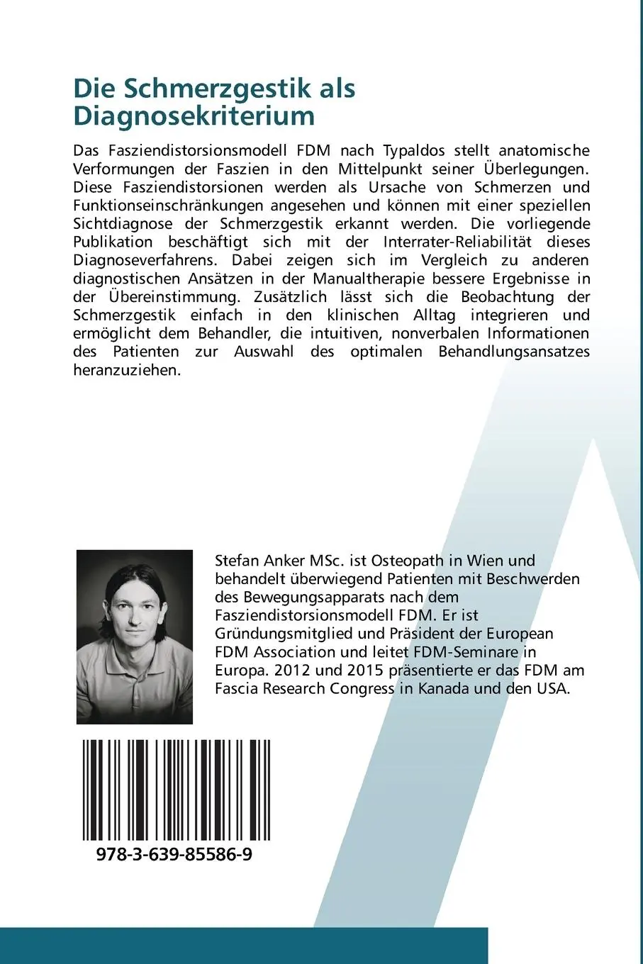 Rückseite: 9783639855869 | Die Schmerzgestik als Diagnosekriterium | Stefan Anker | Taschenbuch