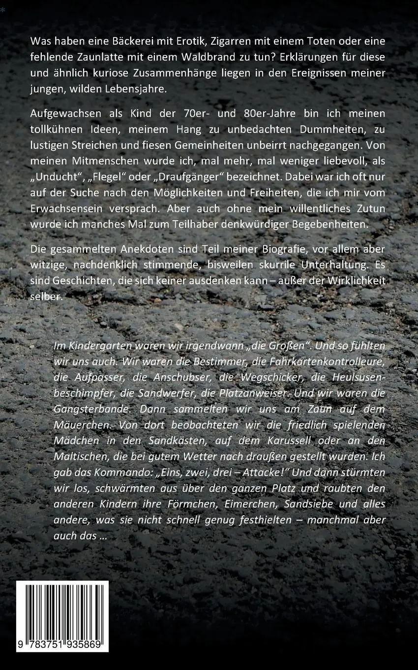 Rückseite: 9783751935869 | Chinaböllerkohl | Haarsträubende Anekdoten aus zwanzig Flegeljahren
