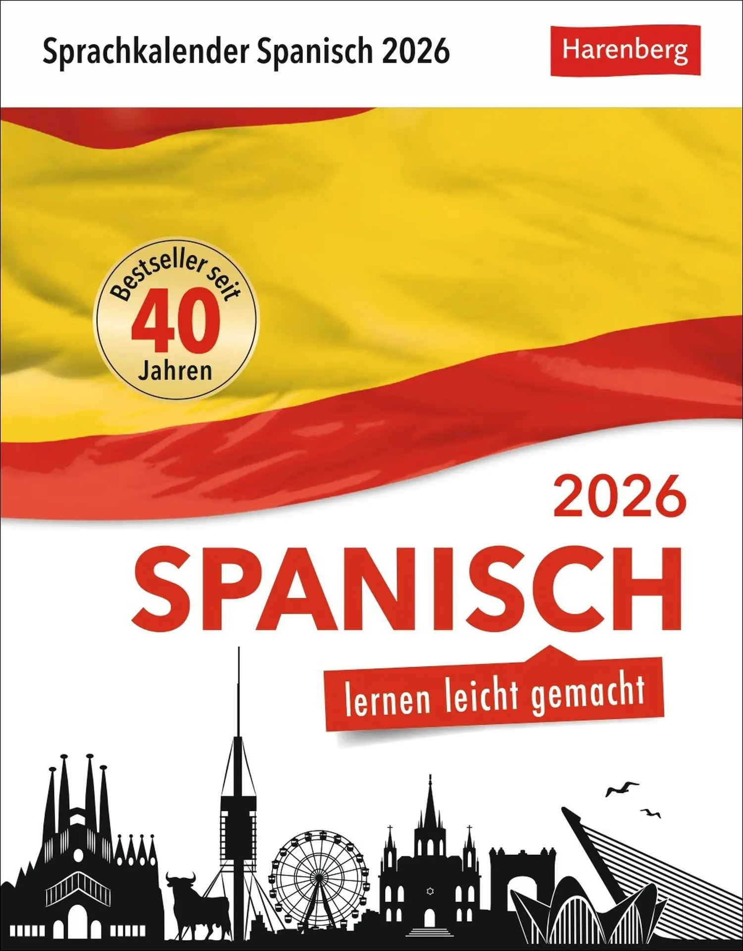 Cover: 9783840035869 | Spanisch Sprachkalender 2026 - Spanisch lernen leicht gemacht -...