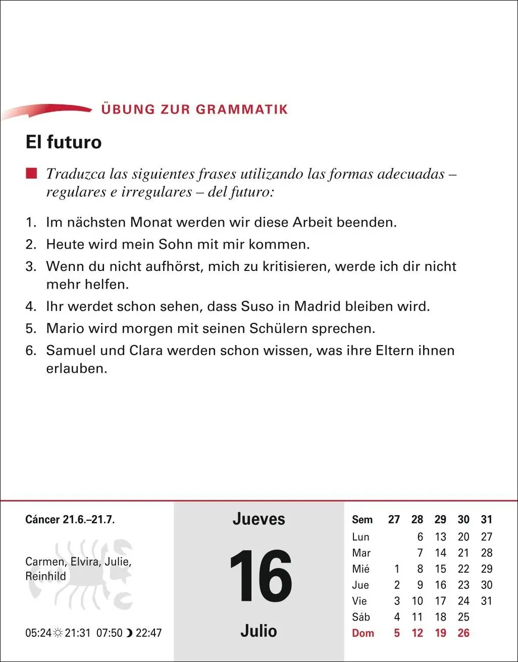 Bild: 9783840035869 | Spanisch Sprachkalender 2026 - Spanisch lernen leicht gemacht -...