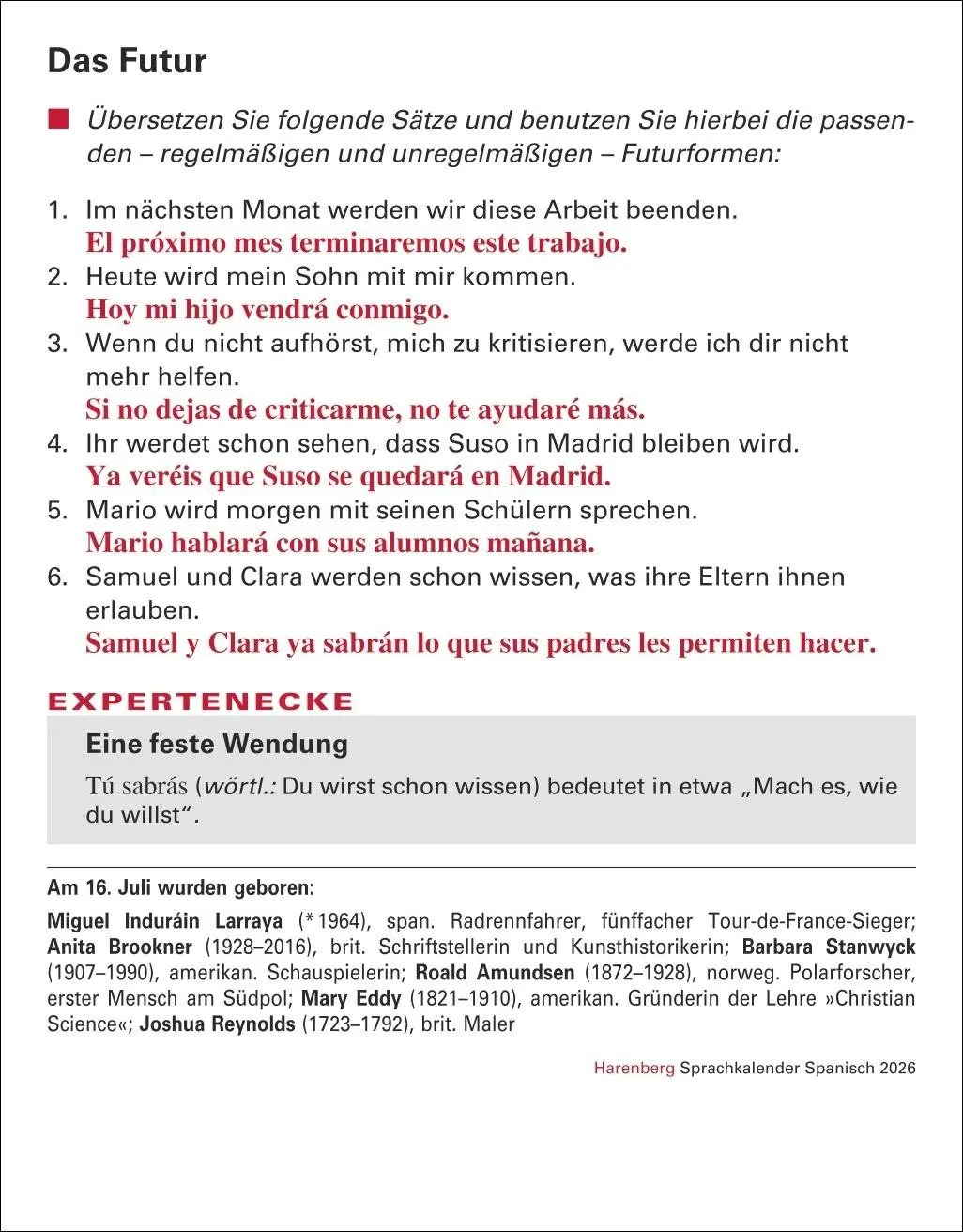 Bild: 9783840035869 | Spanisch Sprachkalender 2026 - Spanisch lernen leicht gemacht -...