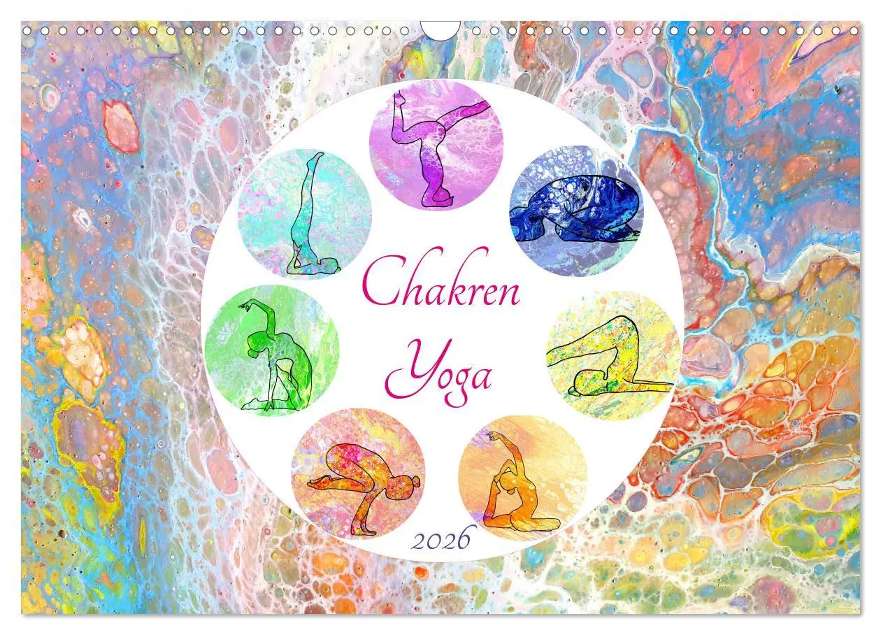 Cover: 9783457685969 | Chakren Yoga (Wandkalender 2026 DIN A3 quer), CALVENDO Monatskalender