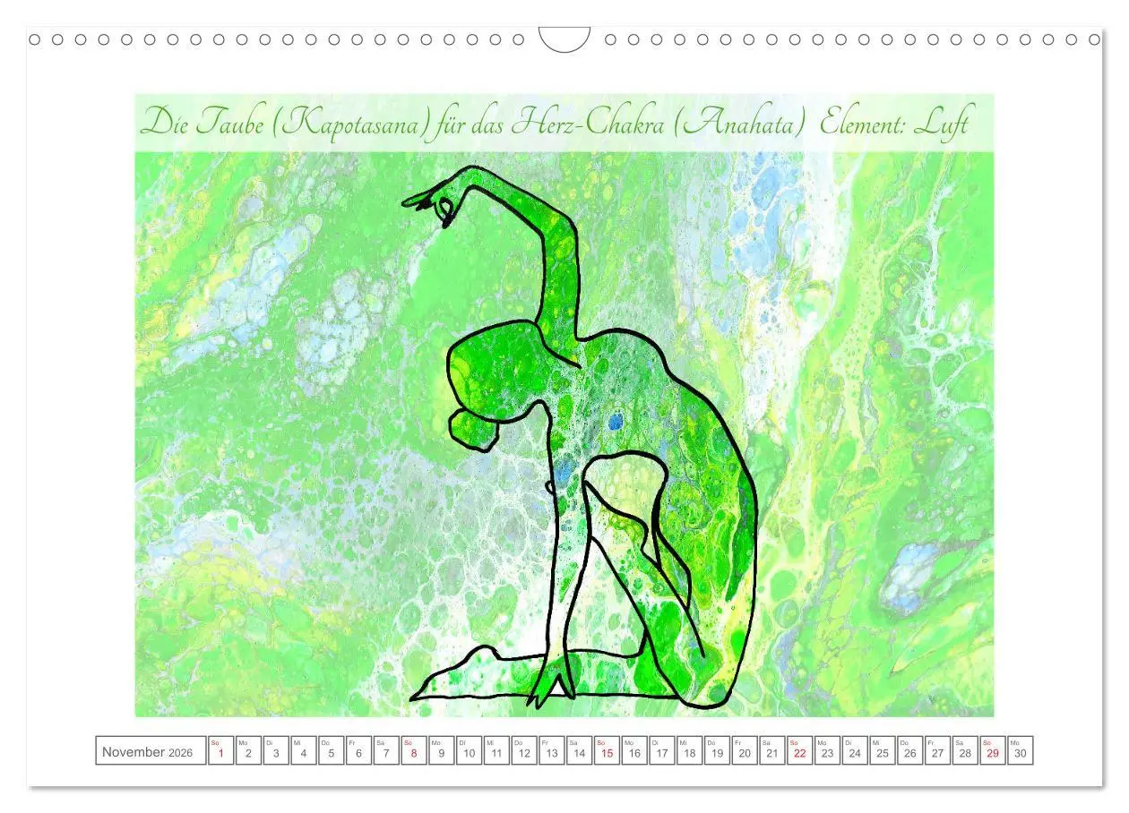 Bild: 9783457685969 | Chakren Yoga (Wandkalender 2026 DIN A3 quer), CALVENDO Monatskalender