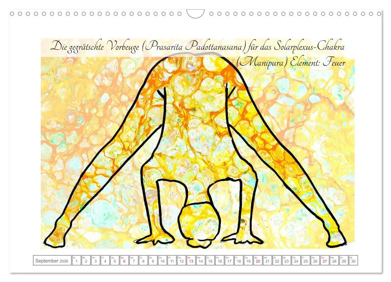Bild: 9783457685969 | Chakren Yoga (Wandkalender 2026 DIN A3 quer), CALVENDO Monatskalender