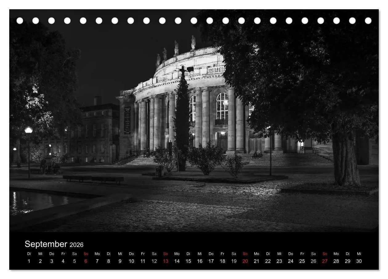 Bild: 9783516085969 | Stuttgart bei Nacht (Tischkalender 2026 DIN A5 quer), CALVENDO...