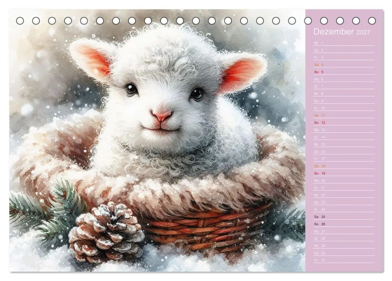 Bild: 9783516775969 | Süße Tierbabys - niedliche Illustrationen (Tischkalender 2027 DIN...