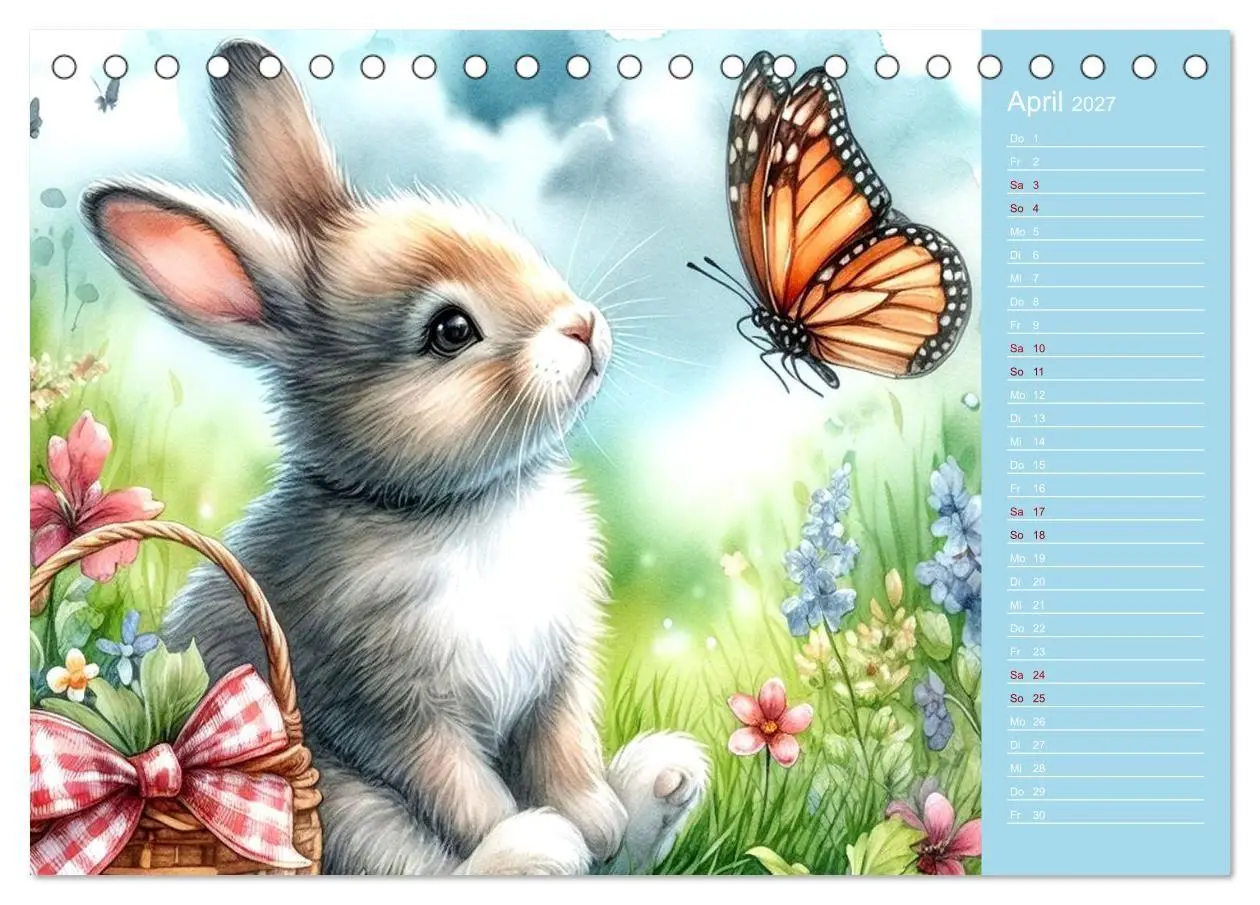 Bild: 9783516775969 | Süße Tierbabys - niedliche Illustrationen (Tischkalender 2027 DIN...