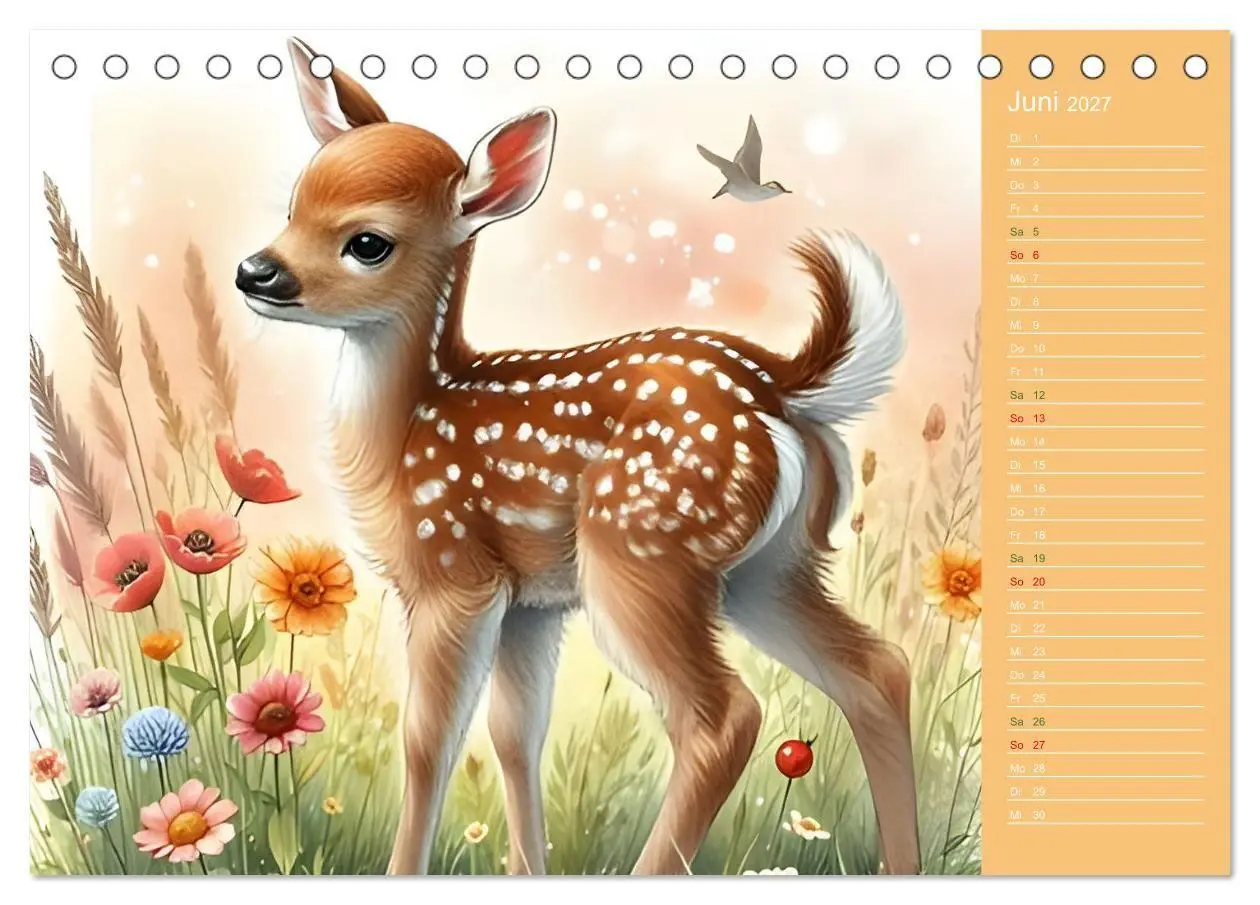 Bild: 9783516775969 | Süße Tierbabys - niedliche Illustrationen (Tischkalender 2027 DIN...