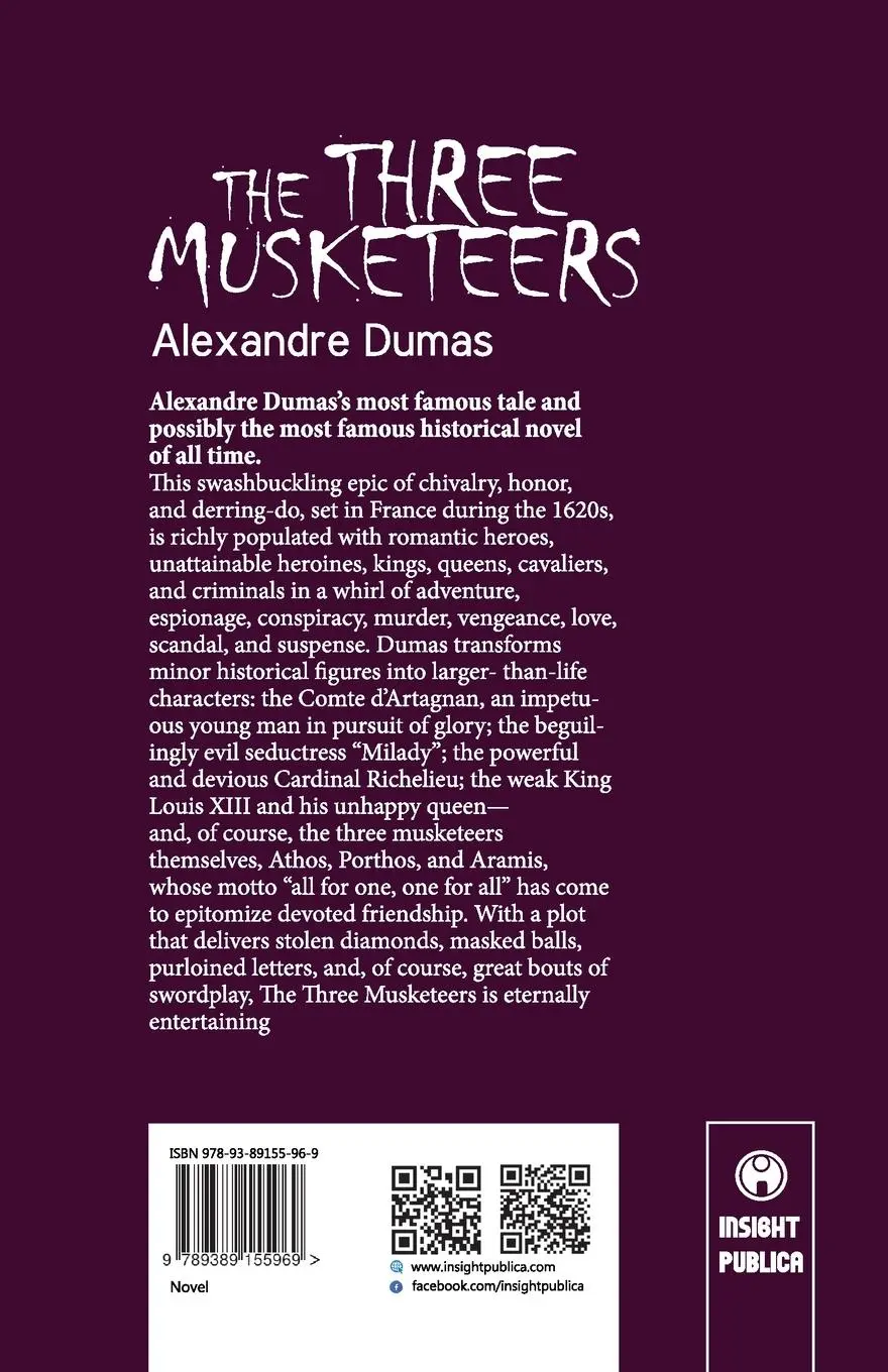 Rückseite: 9789389155969 | The Three Musketeers (Unabridged) | Alexandre Dumas | Taschenbuch