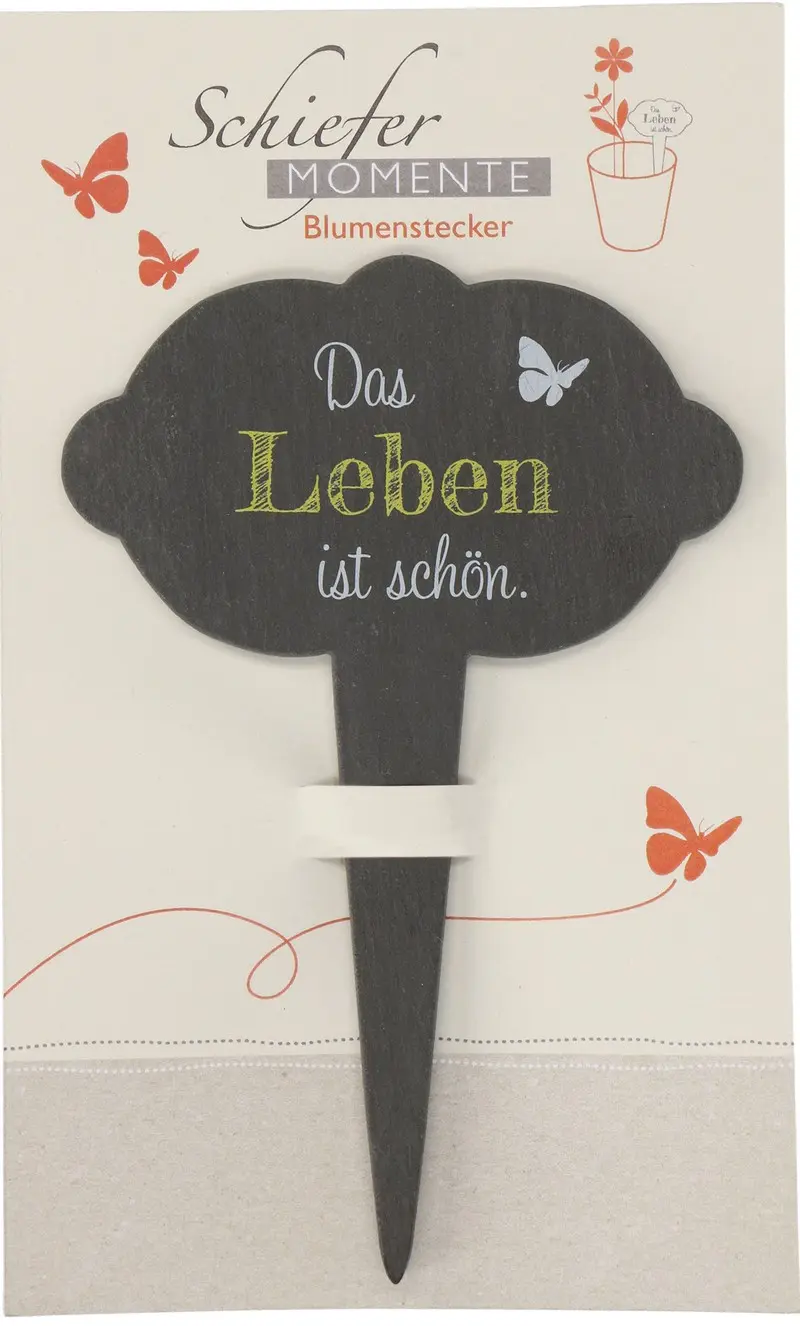 Cover: 4036526726069 | Schiefer-Blumenstecker "Leben" | Das Leben ist schön. | Sonstiges