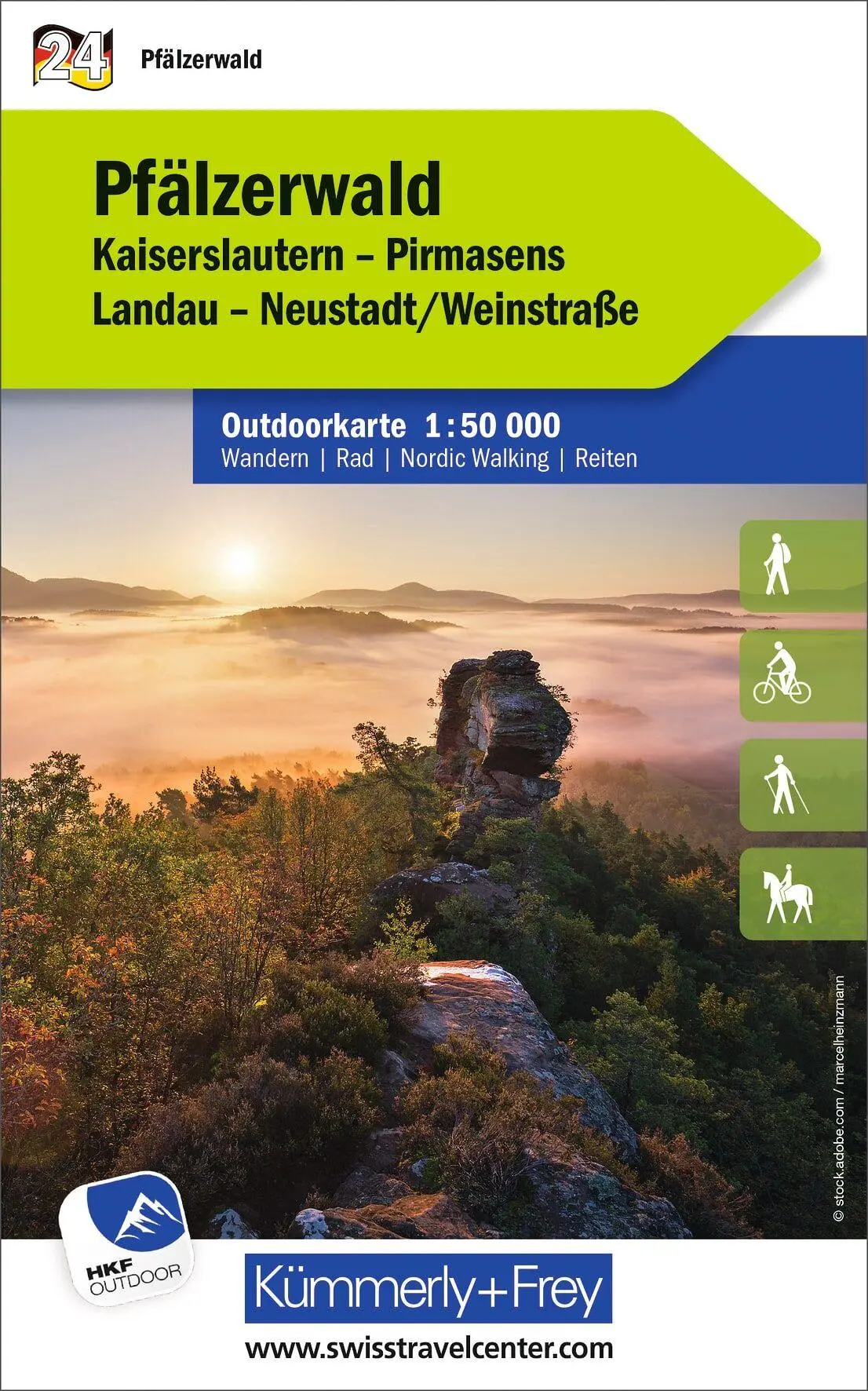 Cover: 9783259026069 | Kümmerly+Frey Outdoorkarte Deutschland 24 Pfälzerwald 1:50.000 | AG