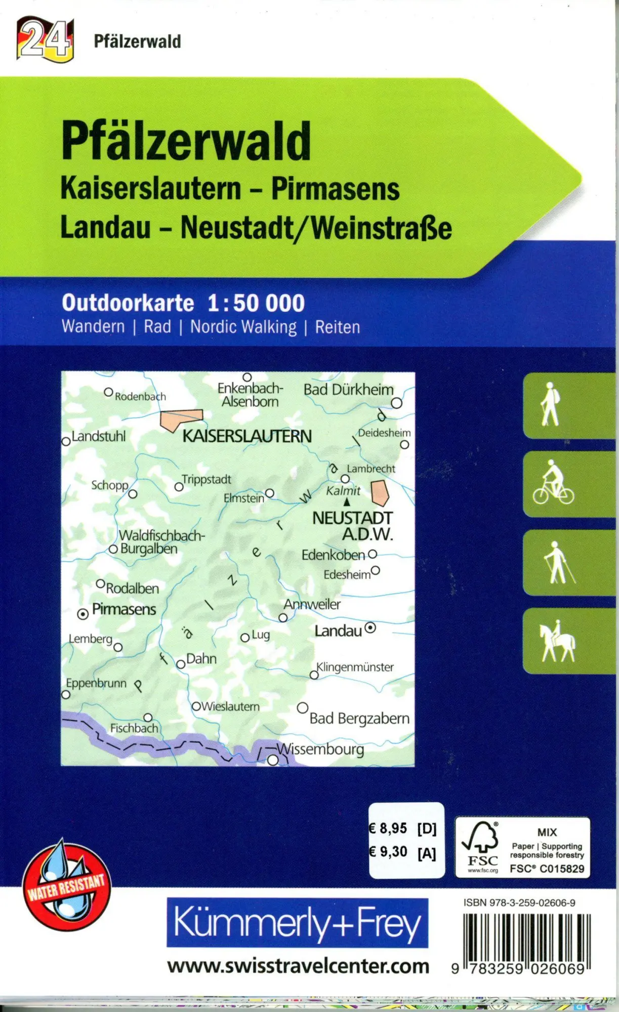 Bild: 9783259026069 | Kümmerly+Frey Outdoorkarte Deutschland 24 Pfälzerwald 1:50.000 | AG