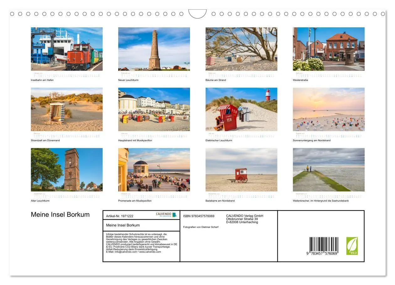 Bild: 9783457576069 | Meine Insel Borkum (Wandkalender 2026 DIN A3 quer), CALVENDO...