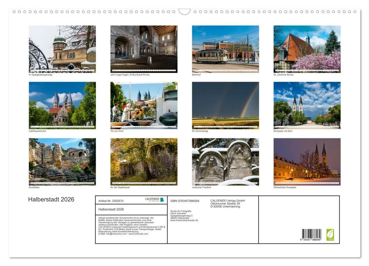 Bild: 9783457886069 | Halberstadt 2026 (Wandkalender 2026 DIN A2 quer), CALVENDO...