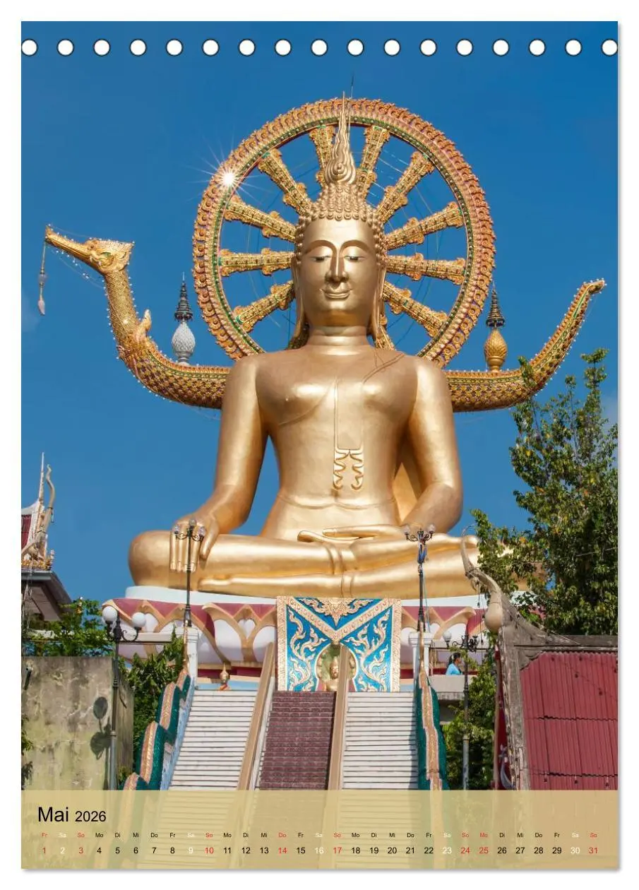 Bild: 9783516426069 | BUDDHA in GOLD (Tischkalender 2026 DIN A5 hoch), CALVENDO...