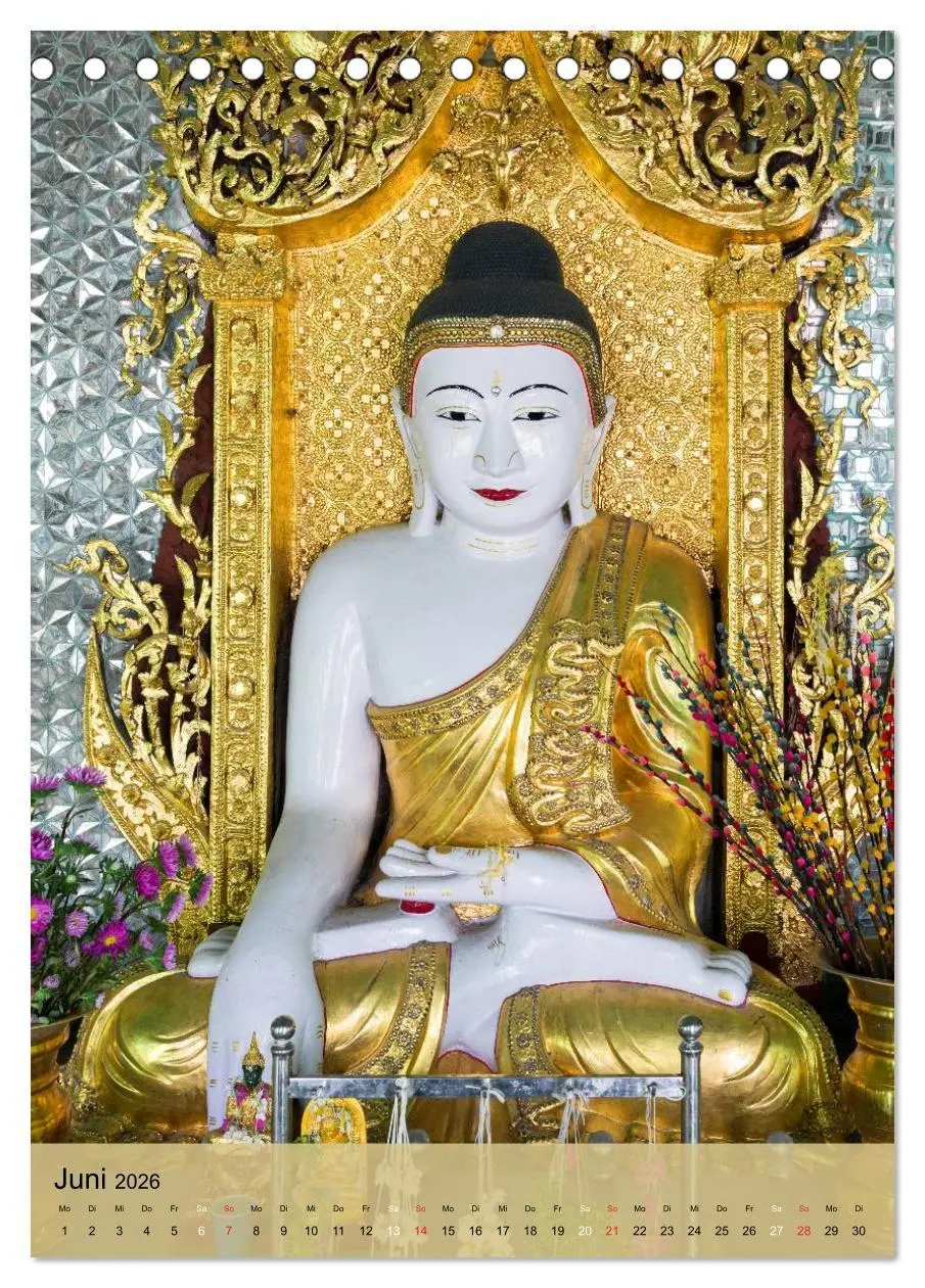 Bild: 9783516426069 | BUDDHA in GOLD (Tischkalender 2026 DIN A5 hoch), CALVENDO...