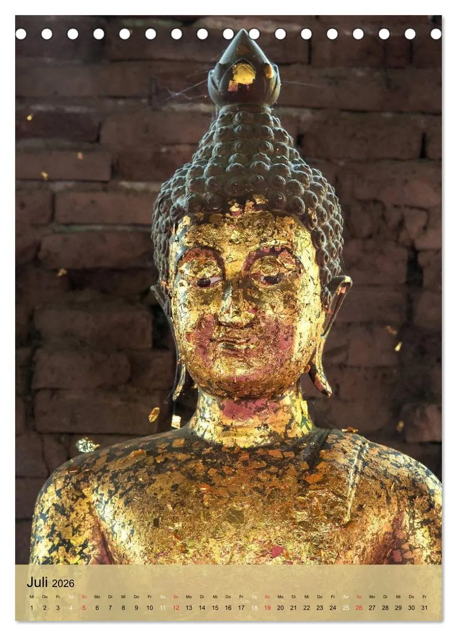 Bild: 9783516426069 | BUDDHA in GOLD (Tischkalender 2026 DIN A5 hoch), CALVENDO...