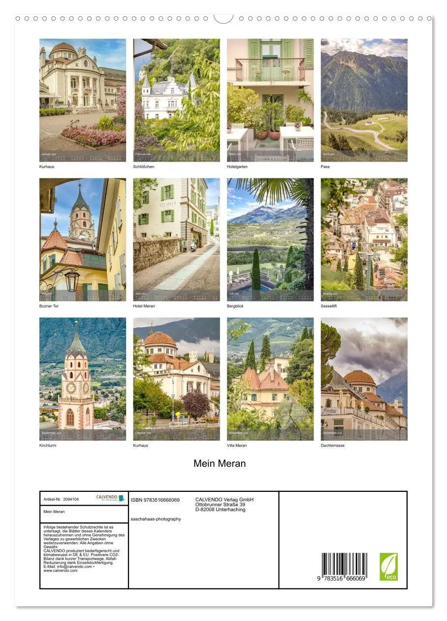 Bild: 9783516666069 | Mein Meran (hochwertiger Premium Wandkalender 2026 DIN A2 hoch),...
