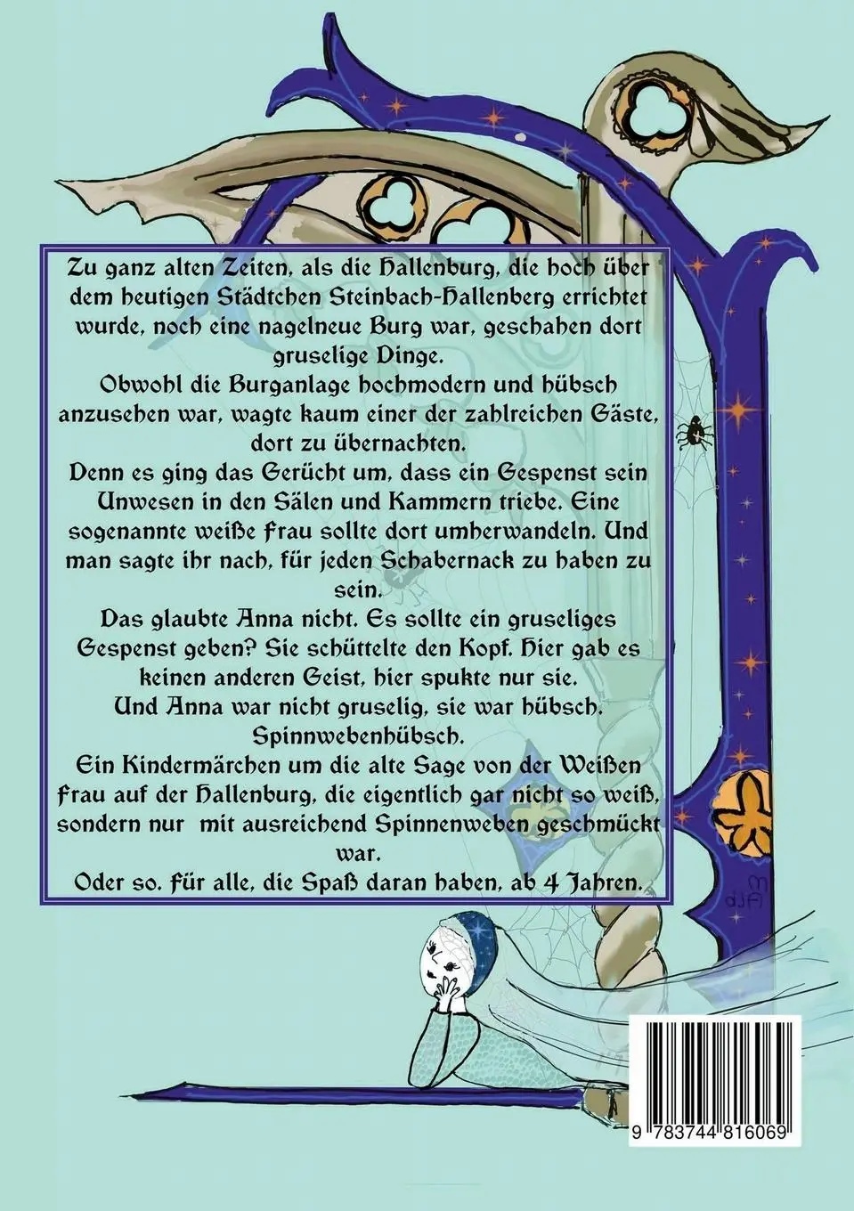 Rückseite: 9783744816069 | Das Spinnennetzgespenst | Ein Märchen von der Hallenburg | Alb | Buch
