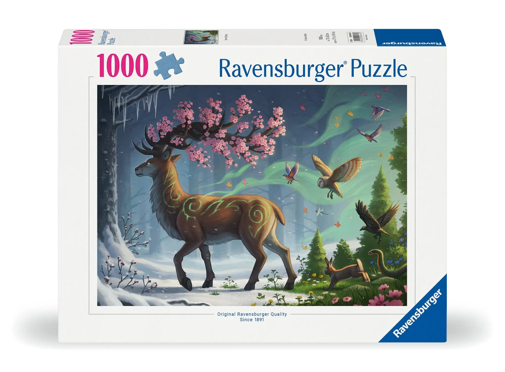Cover: 4005555006169 | Erwachsenenpuzzle 1000 Teile - Der Hirsch als Frühlingsbote | Spiel
