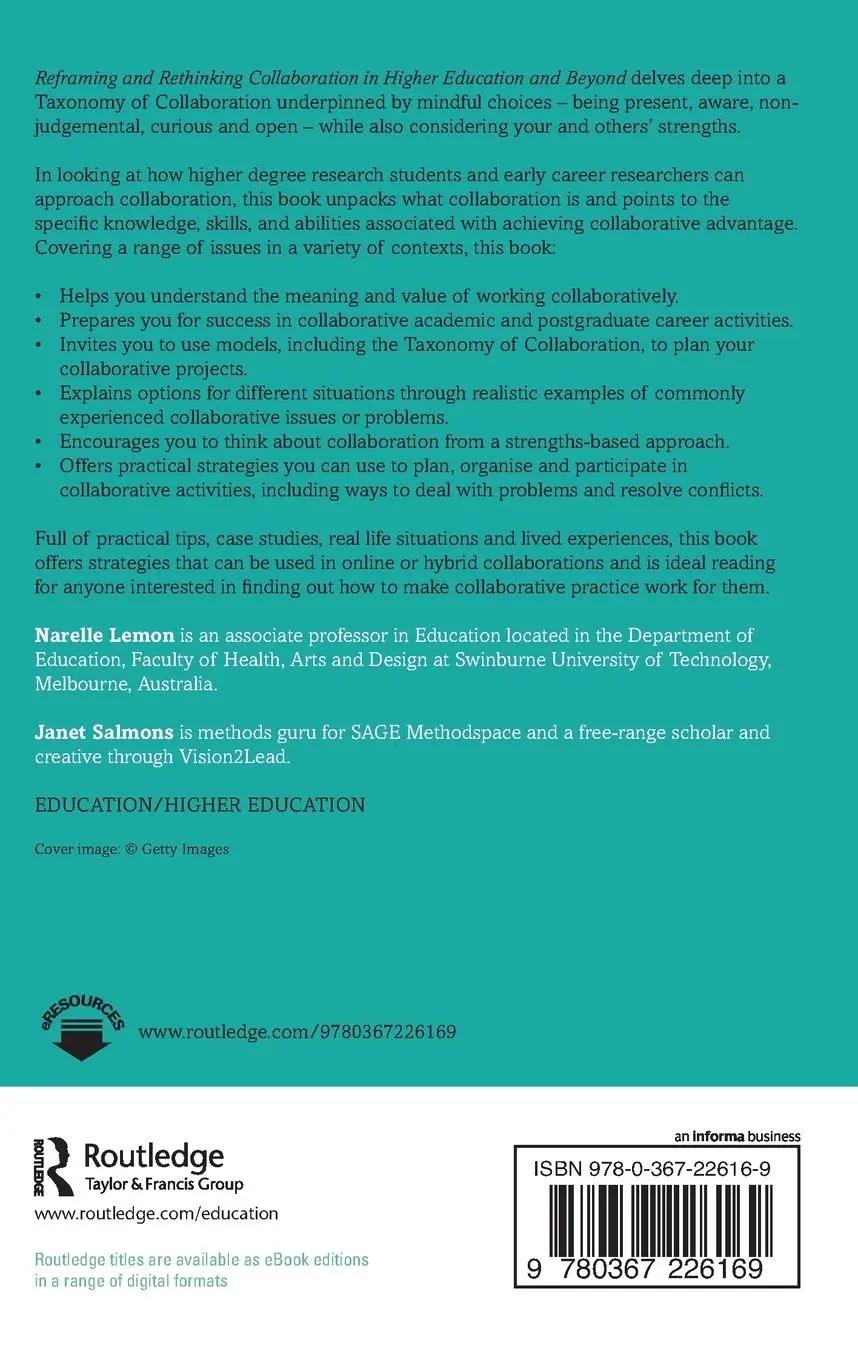 Rückseite: 9780367226169 | Reframing and Rethinking Collaboration in Higher Education and Beyond