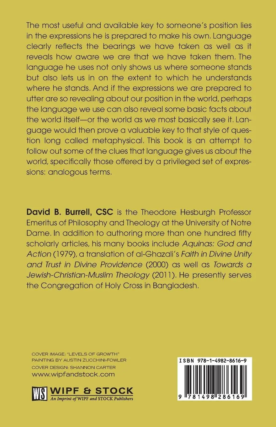 Rückseite: 9781498286169 | Analogy and Philosophical Language | David B. Burrell | Taschenbuch