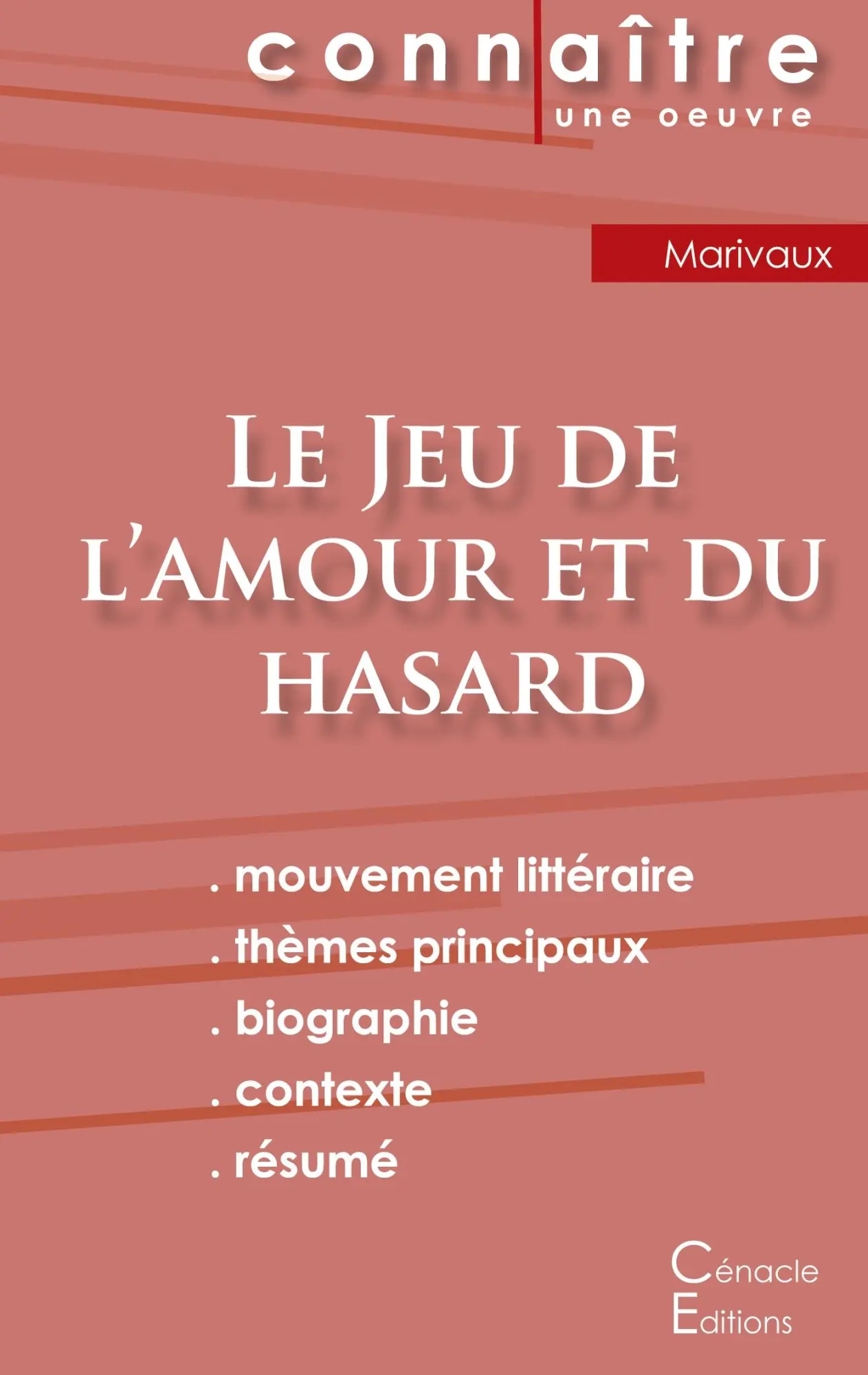 Cover: 9782367886169 | Fiche de lecture Le Jeu de l'amour et du hasard de Marivaux...