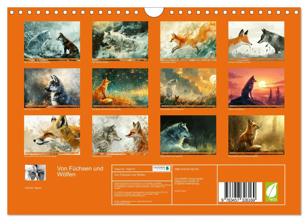 Bild: 9783457326169 | Von Füchsen und Wölfen (Wandkalender 2026 DIN A4 quer), CALVENDO...