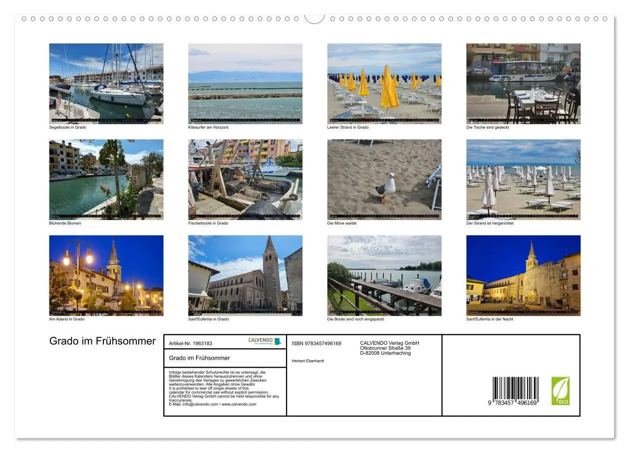 Bild: 9783457496169 | Grado im Frühsommer (hochwertiger Premium Wandkalender 2026 DIN A2...