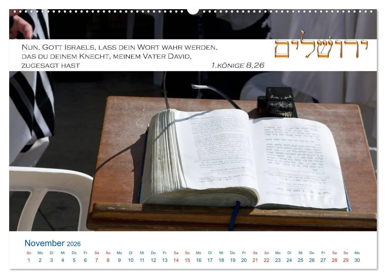 Bild: 9783516106169 | Jerusalem. Kalender mit Bibelworten (hochwertiger Premium...
