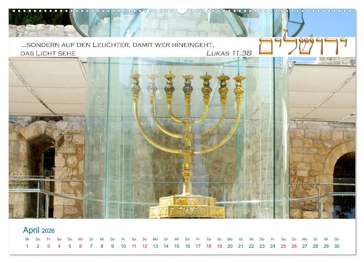 Bild: 9783516106169 | Jerusalem. Kalender mit Bibelworten (hochwertiger Premium...