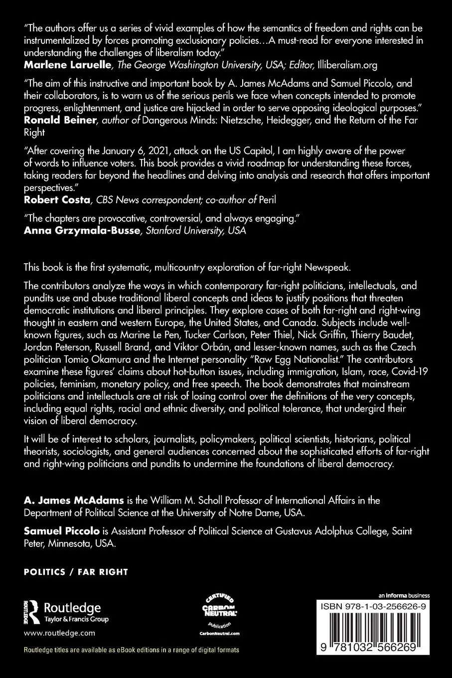 Rückseite: 9781032566269 | Far-Right Newspeak and the Future of Liberal Democracy | Taschenbuch