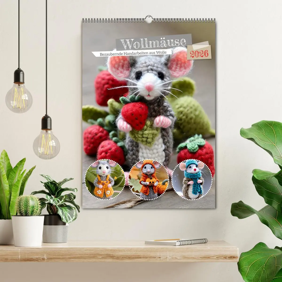 Bild: 9783516266269 | Wollmäuse (Wandkalender 2026 DIN A2 hoch), CALVENDO Monatskalender