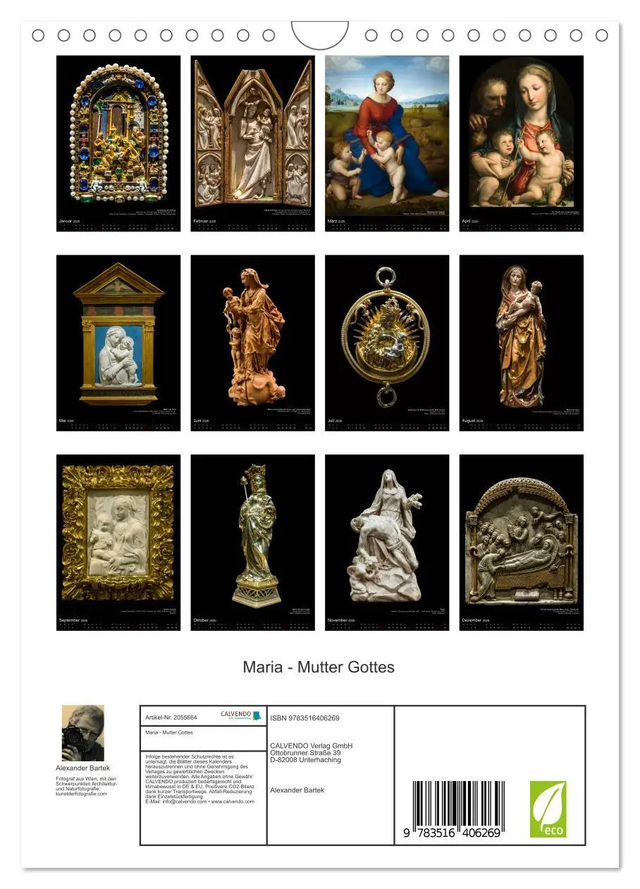 Bild: 9783516406269 | Maria - Mutter Gottes (Wandkalender 2026 DIN A4 hoch), CALVENDO...