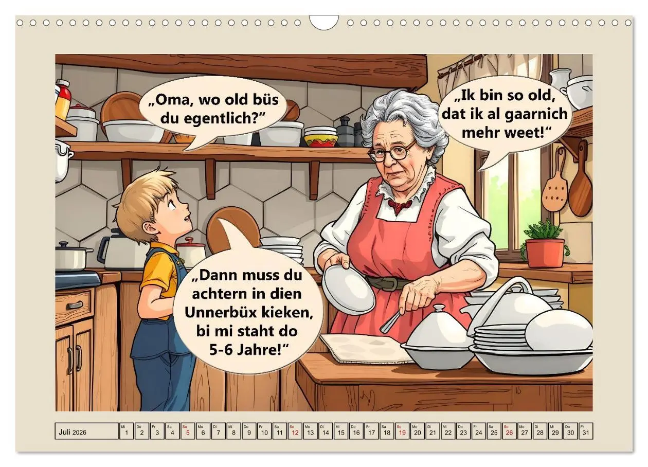 Bild: 9783516646269 | Plattdütsche Cartoons (Wandkalender 2026 DIN A3 quer), CALVENDO...
