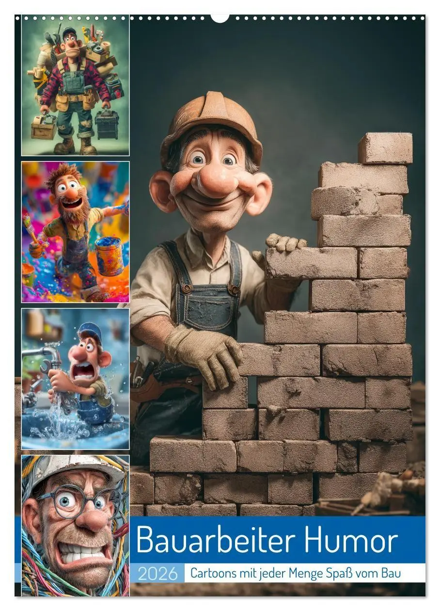Cover: 9783516716269 | Bauarbeiter Humor (Wandkalender 2026 DIN A2 hoch), CALVENDO...