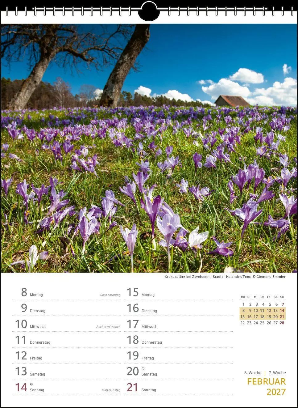 Bild: 9783861926269 | Zwei-Wochenplaner Schwarzwald 2027 | Clemens Emmler | Kalender | 27 S.