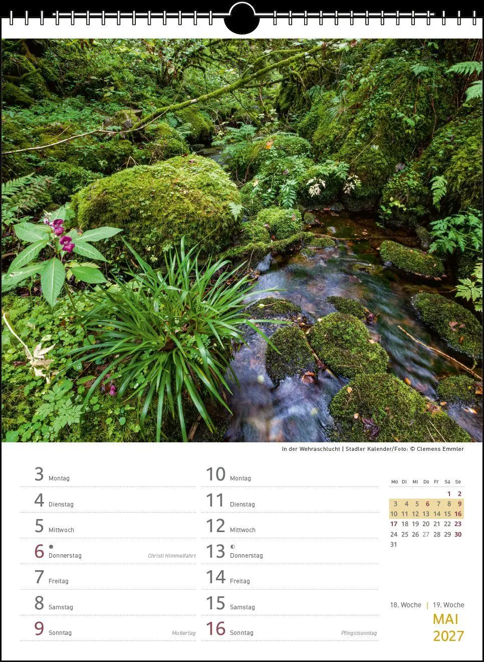 Bild: 9783861926269 | Zwei-Wochenplaner Schwarzwald 2027 | Clemens Emmler | Kalender | 27 S.