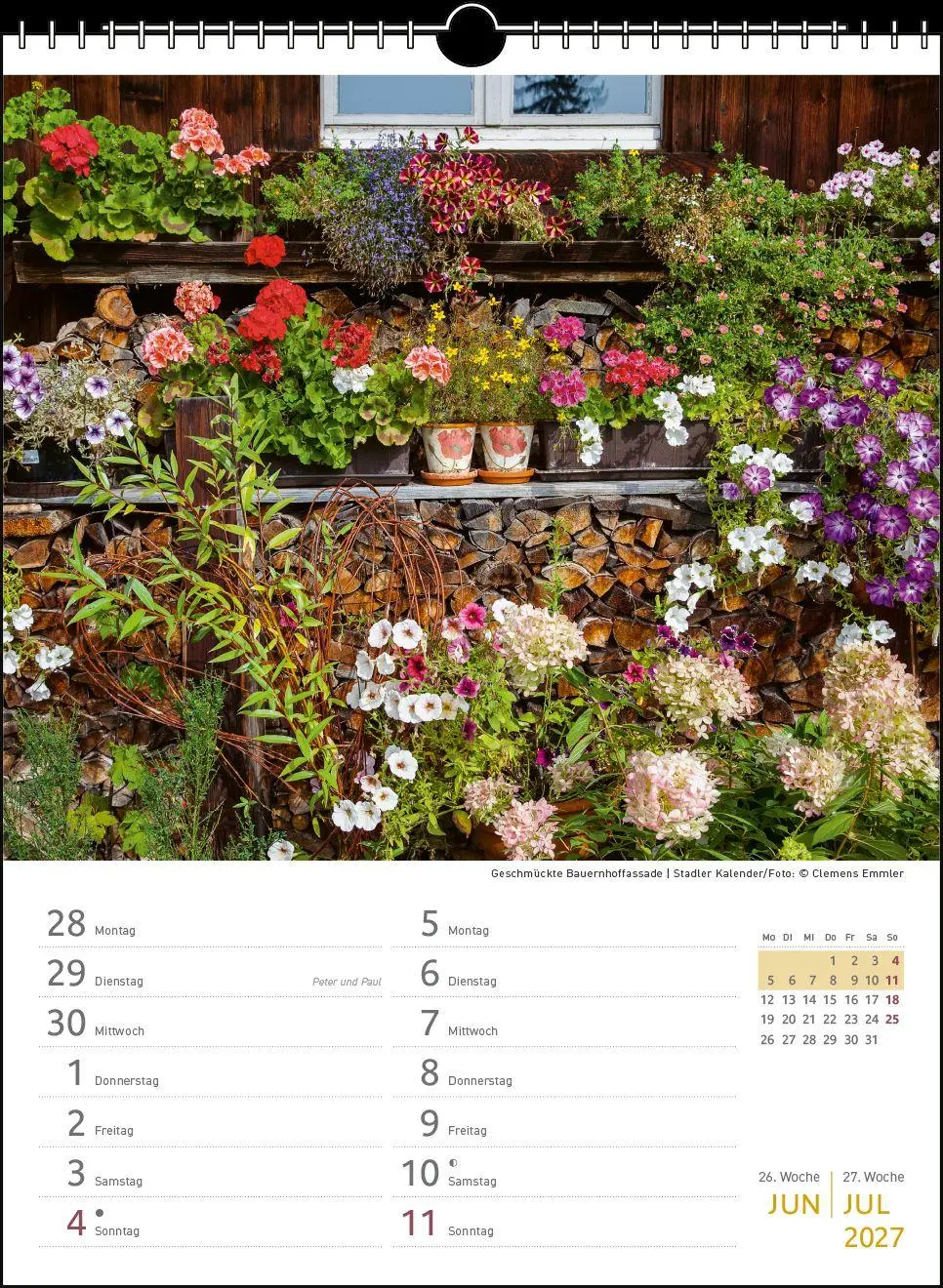 Bild: 9783861926269 | Zwei-Wochenplaner Schwarzwald 2027 | Clemens Emmler | Kalender | 27 S.