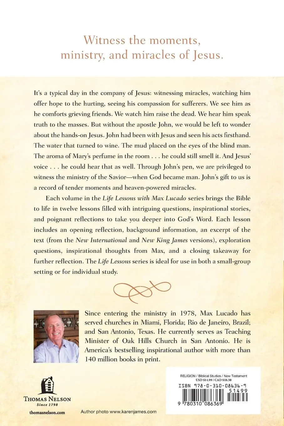 Rückseite: 9780310086369 | Life Lessons from John | When God Became Man | Max Lucado | Buch
