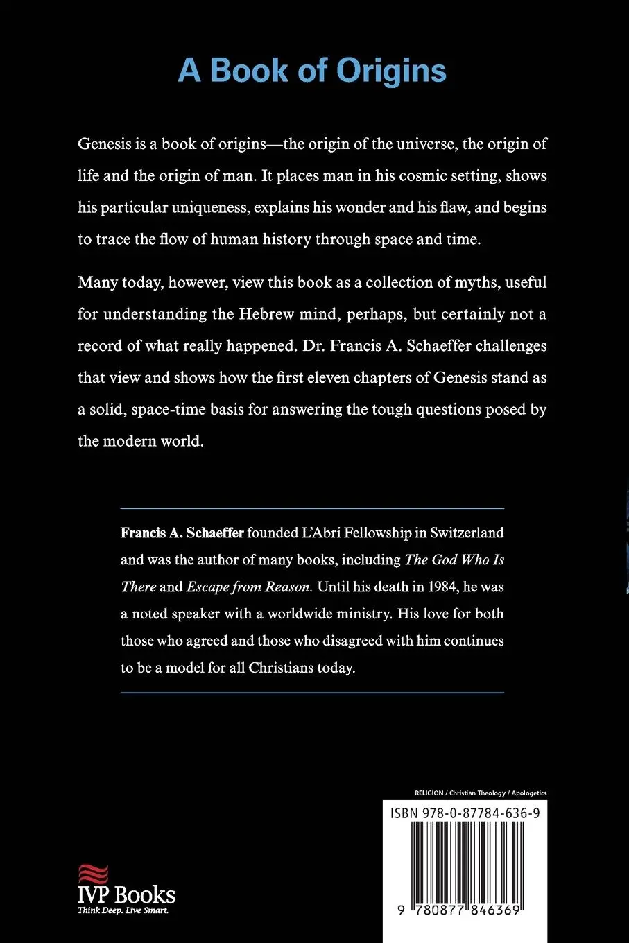 Rückseite: 9780877846369 | Genesis in Space and Time | Francis A. Schaeffer | Taschenbuch | IVP