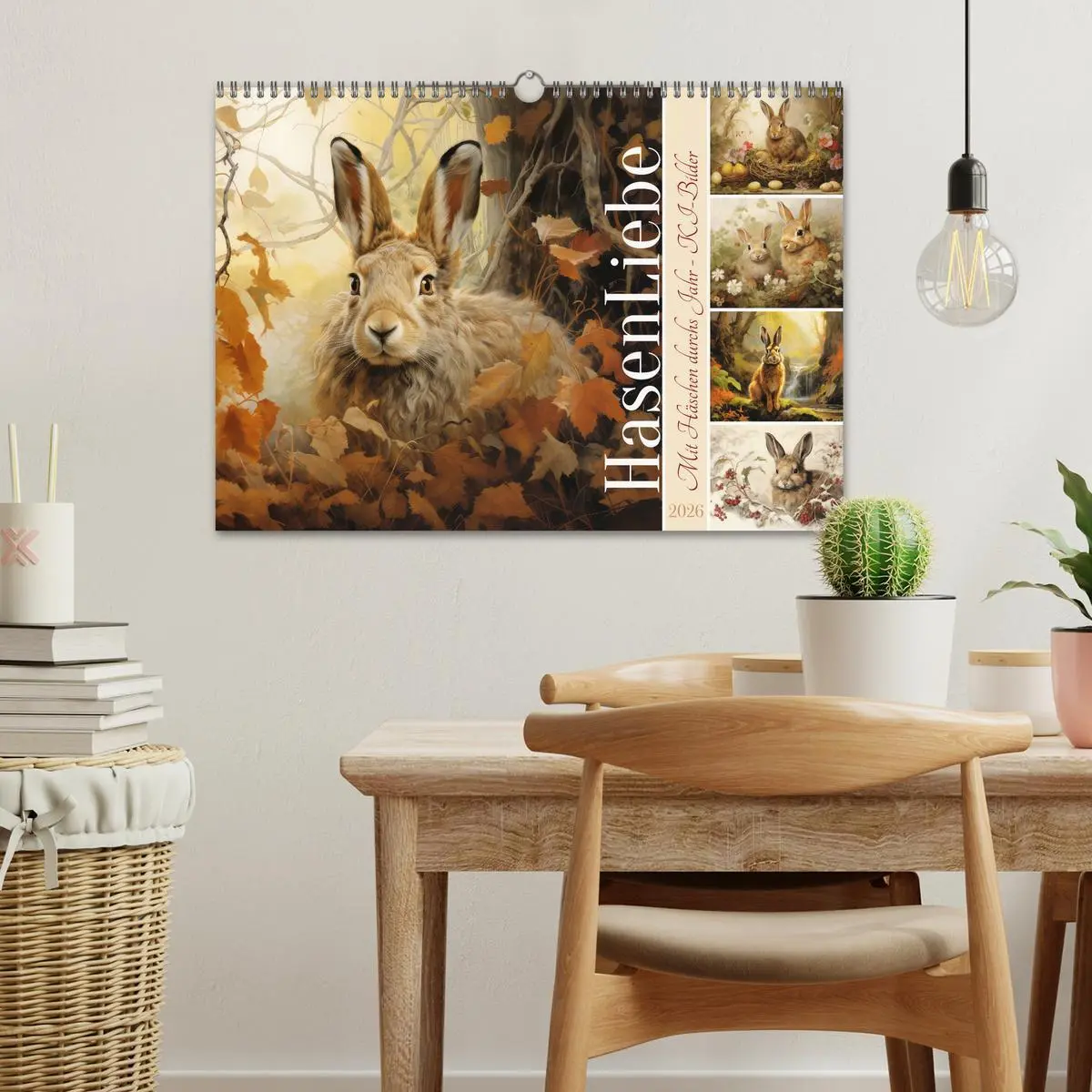 Bild: 9783457476369 | Hasenliebe (Wandkalender 2026 DIN A3 quer), CALVENDO Monatskalender