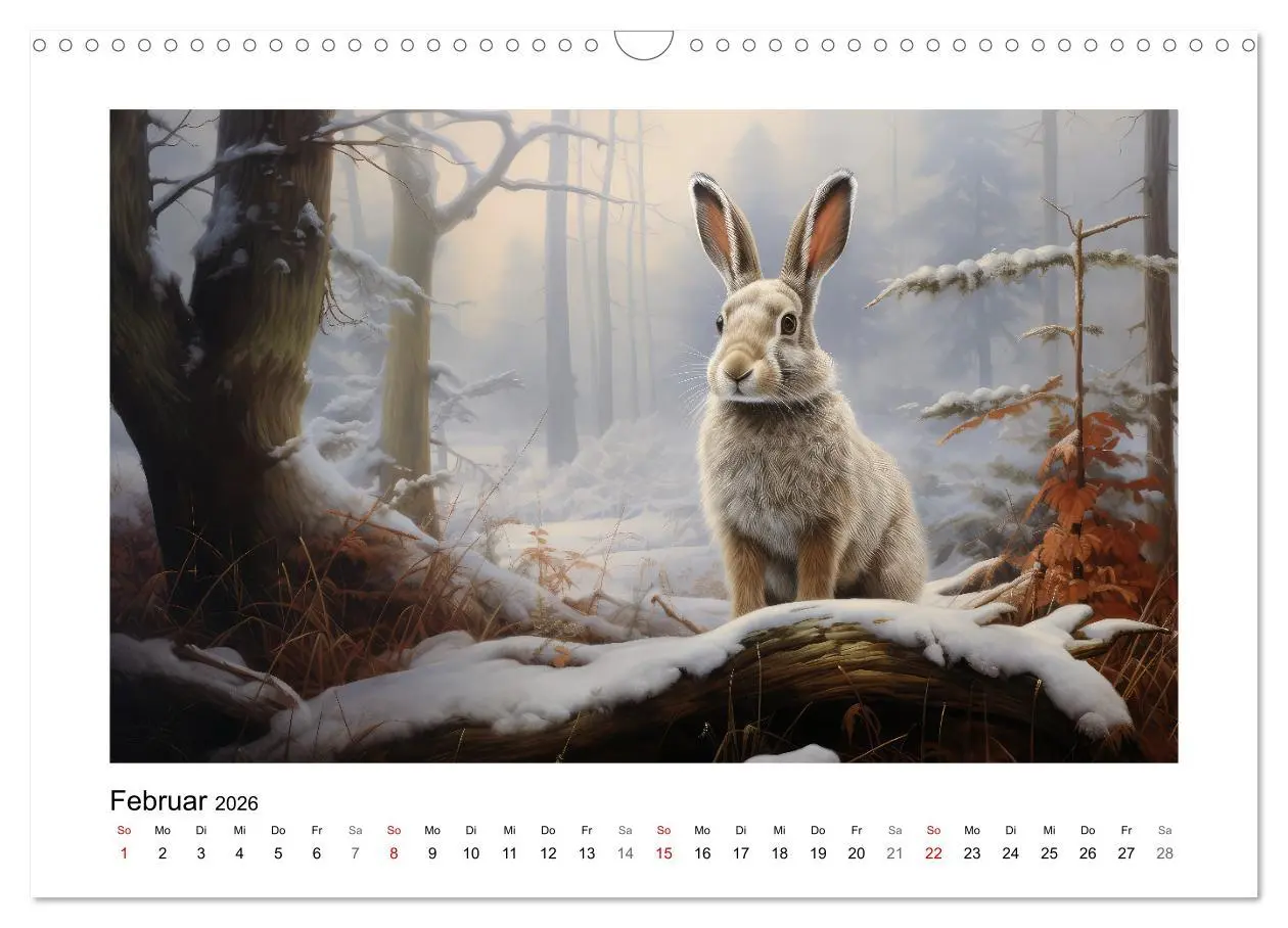 Bild: 9783457476369 | Hasenliebe (Wandkalender 2026 DIN A3 quer), CALVENDO Monatskalender