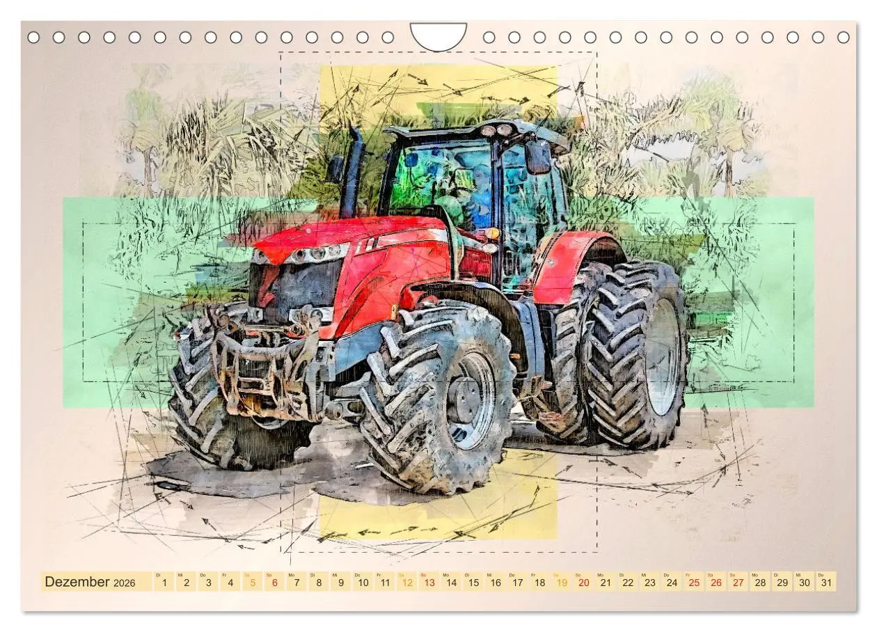 Bild: 9783457546369 | Traktoren - mein Kalender (Wandkalender 2026 DIN A4 quer), CALVENDO...