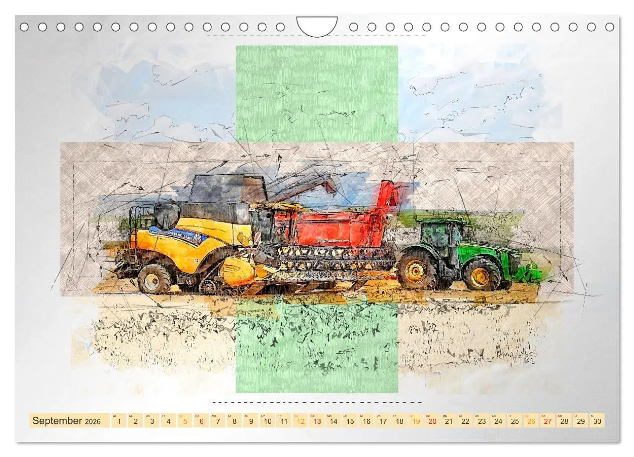 Bild: 9783457546369 | Traktoren - mein Kalender (Wandkalender 2026 DIN A4 quer), CALVENDO...