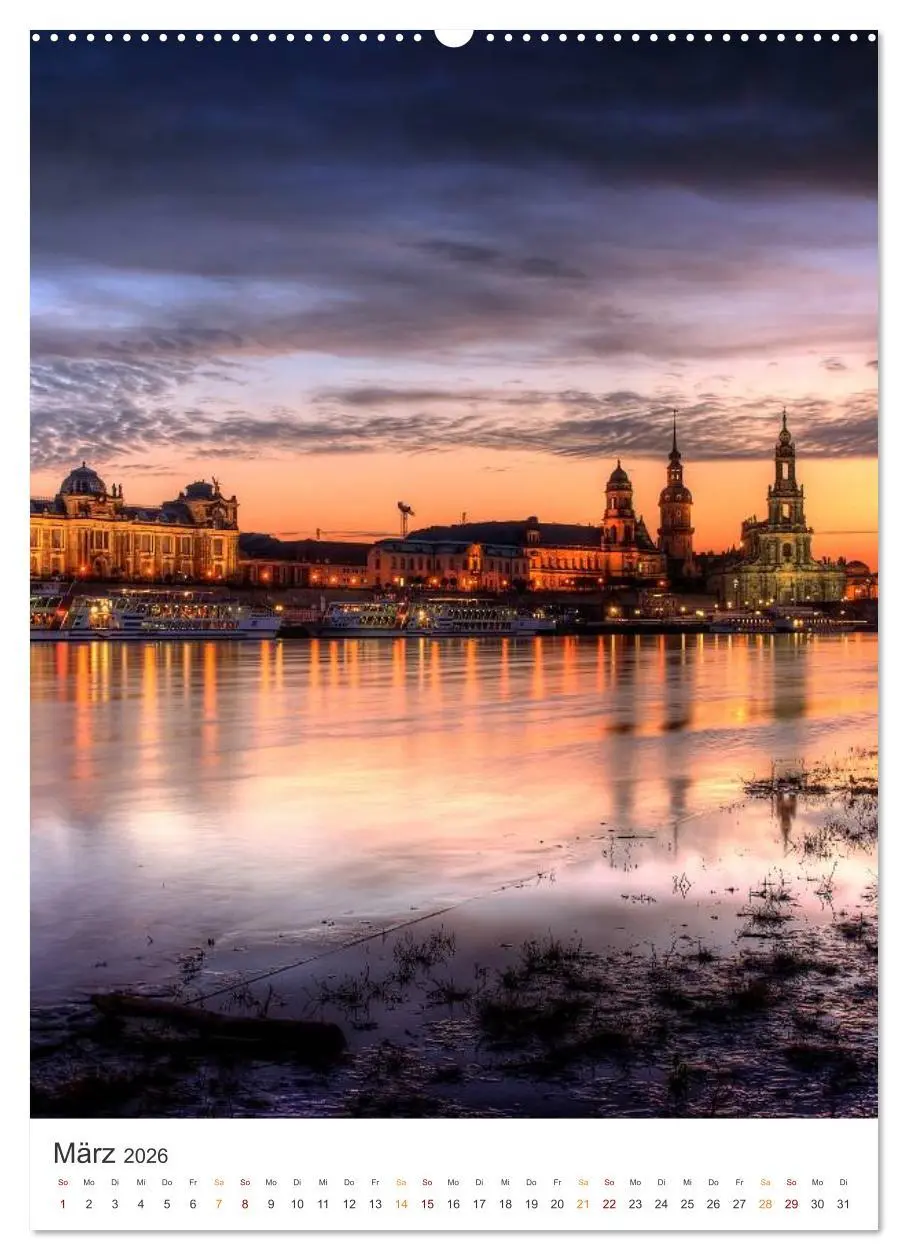 Bild: 9783516326369 | Highlights in Dresden (Wandkalender 2026 DIN A2 hoch), CALVENDO...